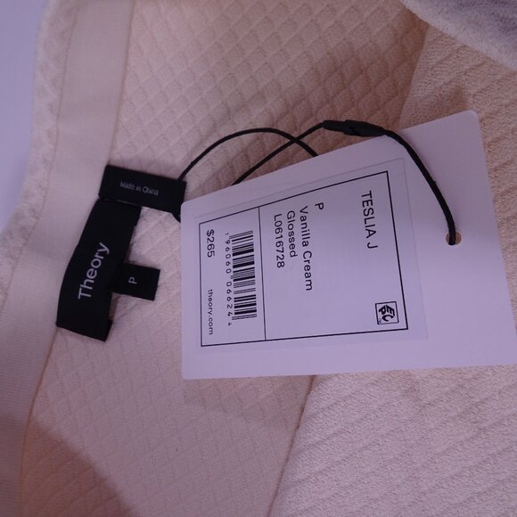 Theory Women's Teslia A-Line Skirt Vanilla Cream Sz P and Large NWt 298 - Picture 7 of 9